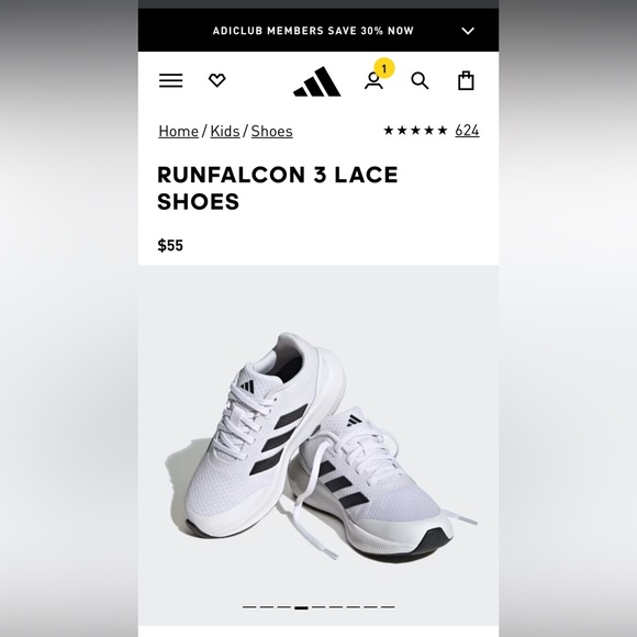 ADIDAS RUNFALCON 3 LACE SHOES - Picture 3 of 11